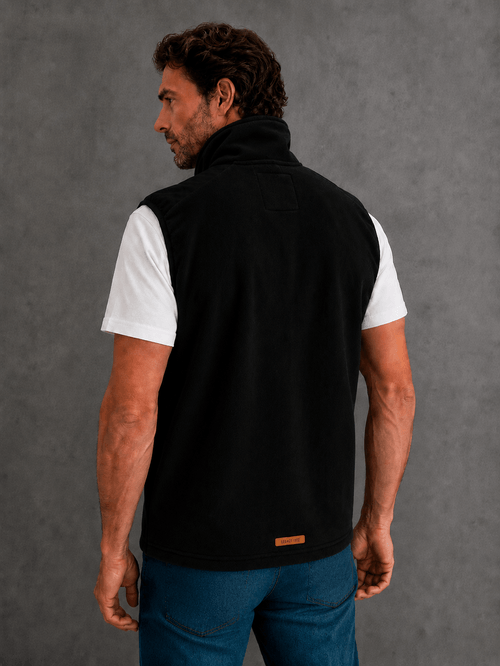 Chaleco Polar Negro Hombre