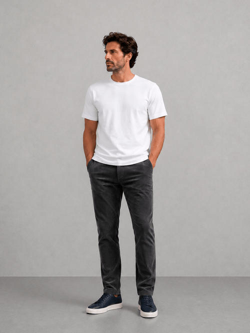 Pantalon Denver Corderoy Gris Hombre