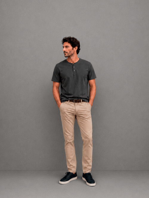 Remera Flame Pigmentada Gris Hombre