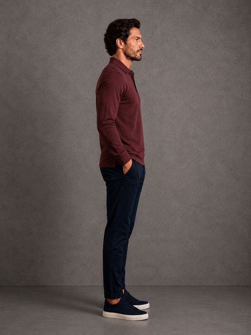 Polo Modelo Ml Pique Frisado Bordo Hombre