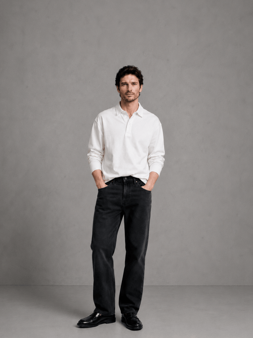Denim Relaxed Black Negro Hombre