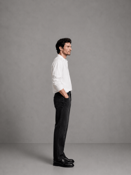 Denim Relaxed Black Negro Hombre