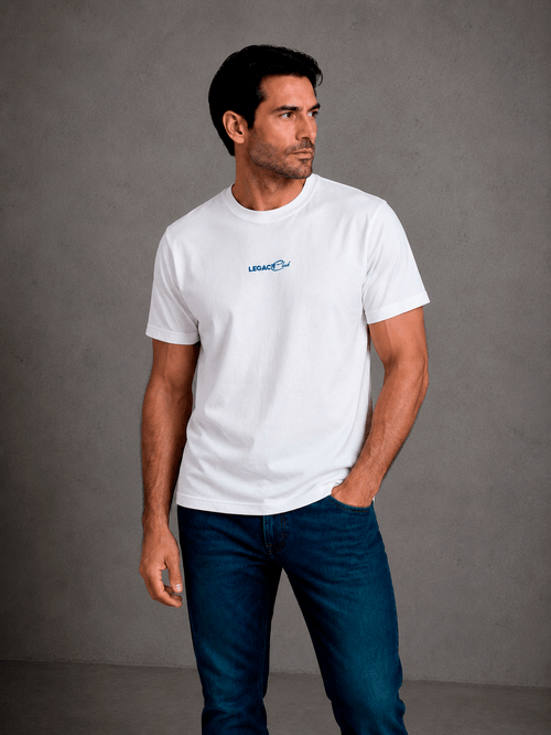 Shirt Modelo T-Shirt Institucional Blanco Hombre