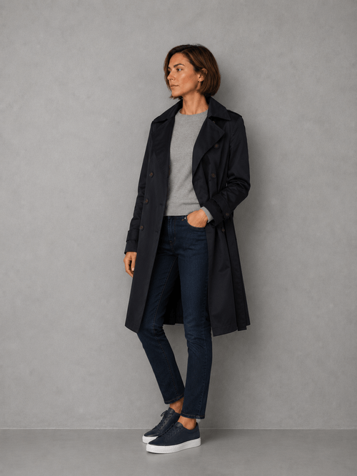 Trench Charlot Negro Mujer