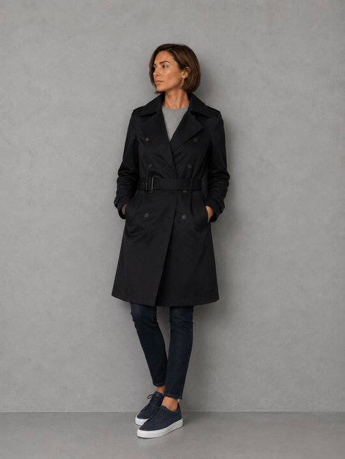 Trench Charlot Negro Mujer