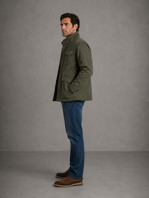 Parka Modelo Campera Carretera Verde Hombre