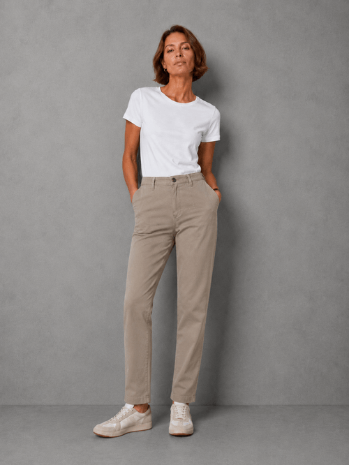 Pantalon Chino Ringo Beige Mujer