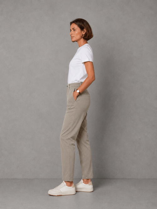 Pantalon Chino Ringo Beige Mujer