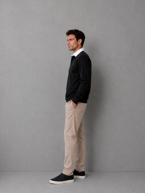 Polo Legacy Cuello Gabardina Negra