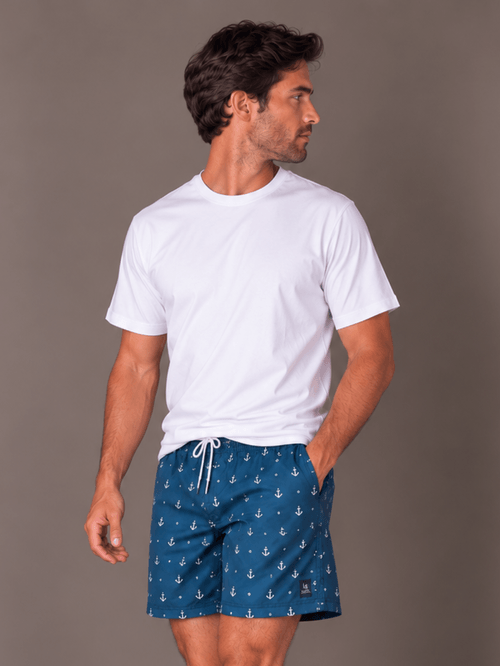 Short de Baño Náutico Estampado